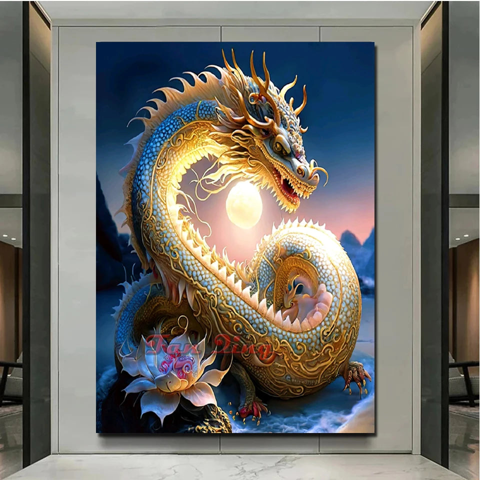 5D DIY Diamond Painting Fantasy Animal Dragon Full Diamond Mosaic Art Embroidery Cross Stitch Kits Home Decor A130