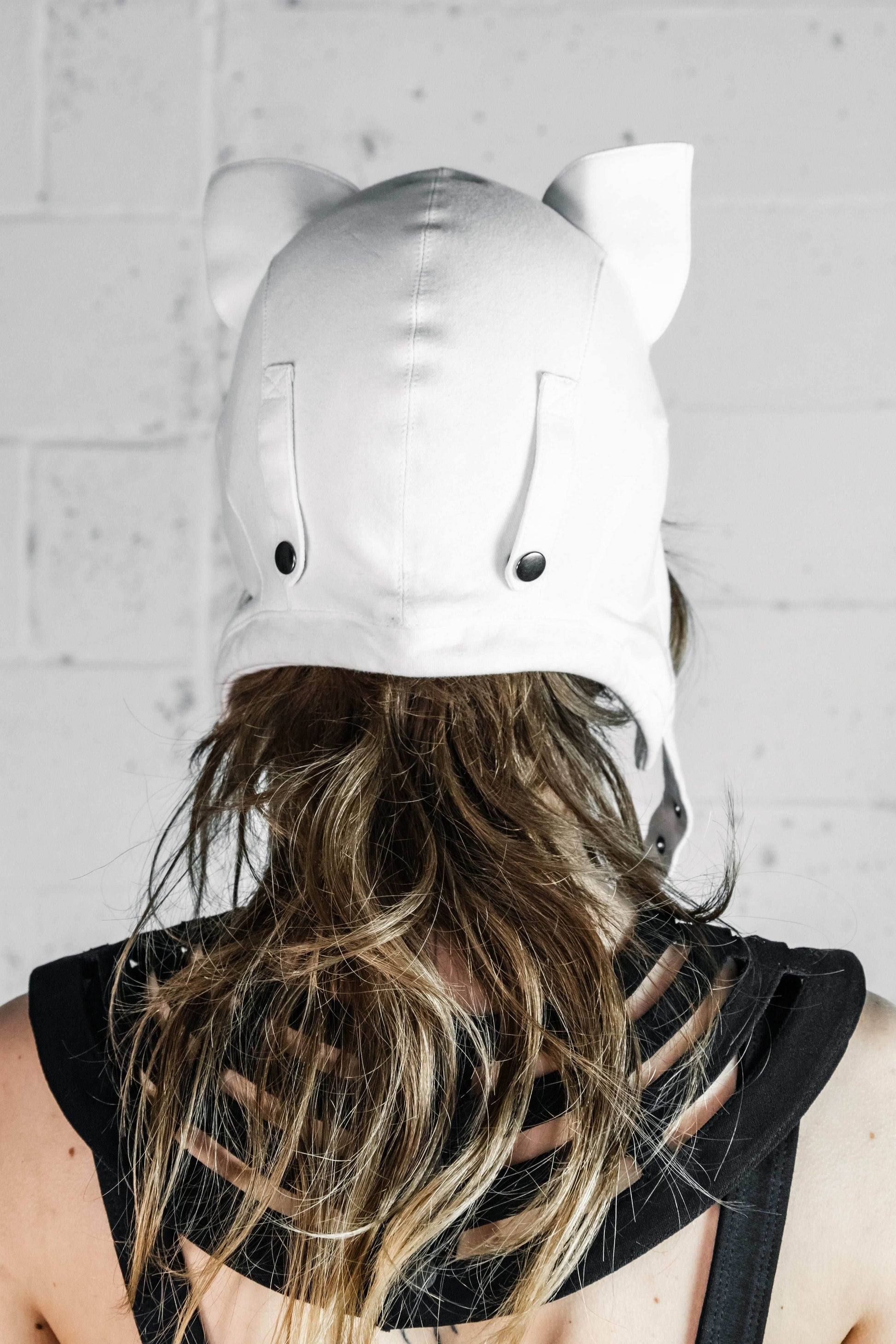 5D x Eyecon Cat Flight Helmet - cotton - Off White Baby Terry / One Size