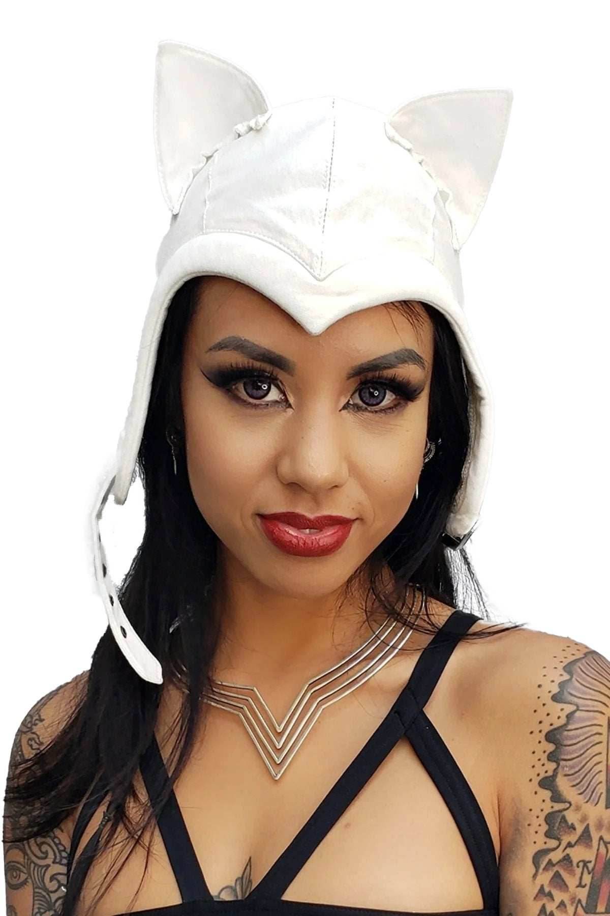 5D x Eyecon Cat Flight Helmet - cotton - Off White Baby Terry / One Size