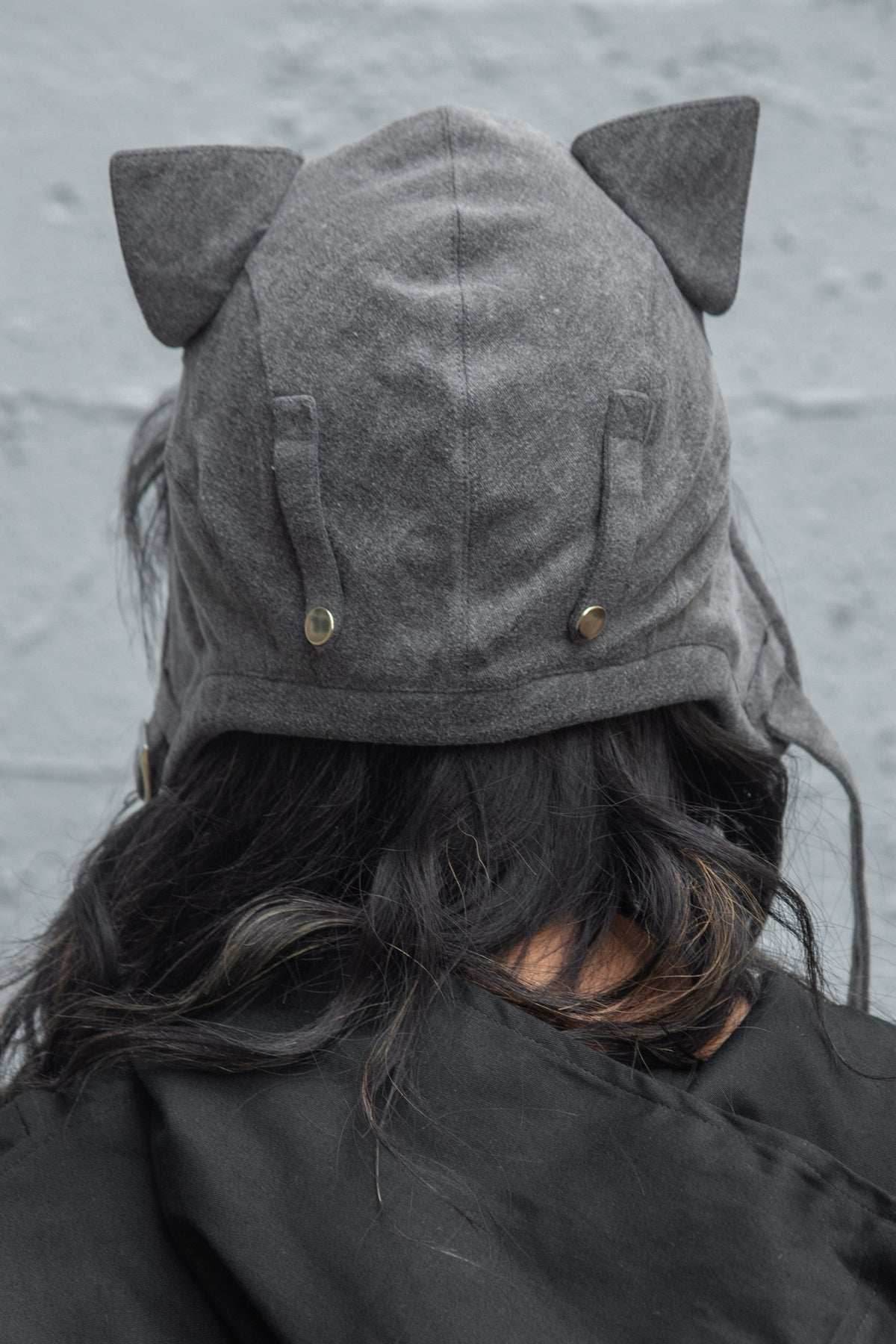 5D x Eyecon Cat Flight Helmet - cotton - Grey Baby Terry / One Size