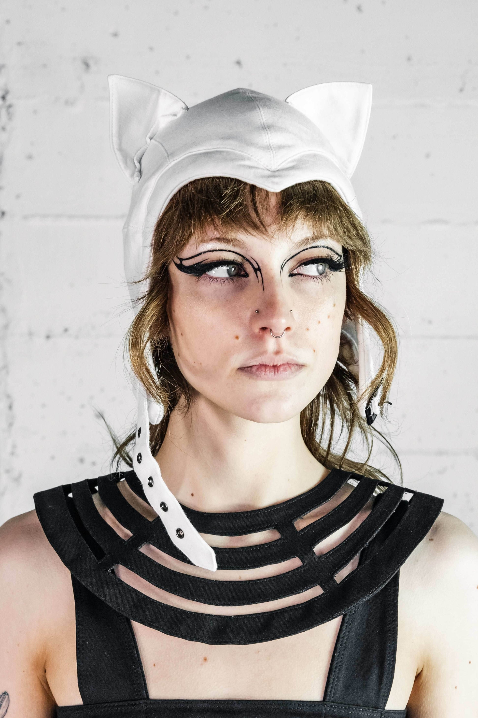 5D x Eyecon Cat Flight Helmet - cotton - Off White Baby Terry / One Size