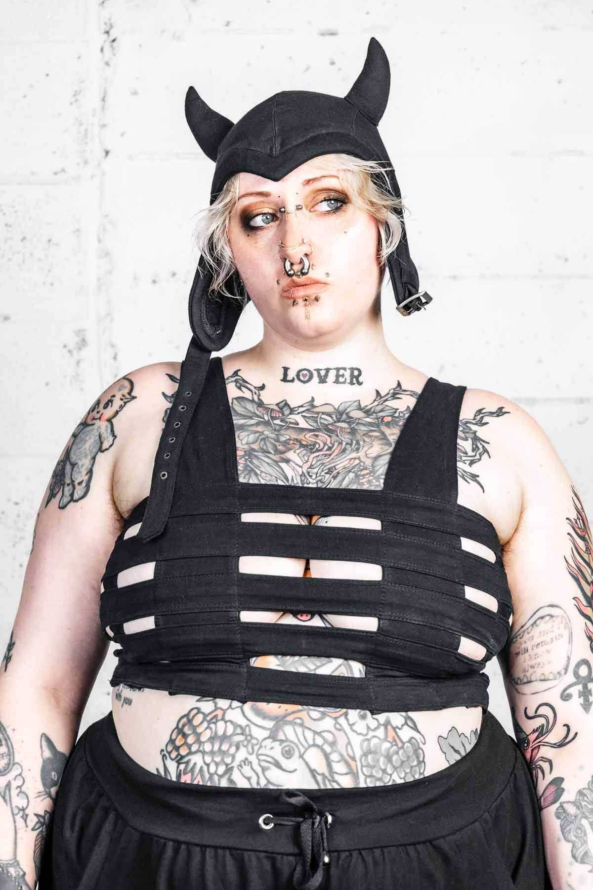 5D x Eyecon Devil Helmet - cotton - Black Baby Terry / One Size