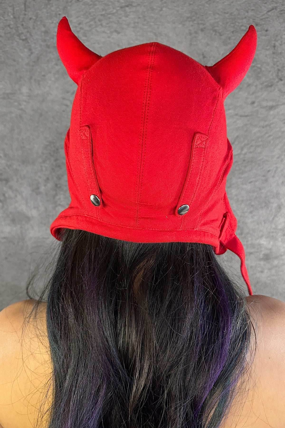 5D x Eyecon Devil Helmet - cotton - Red Baby Terry / One Size