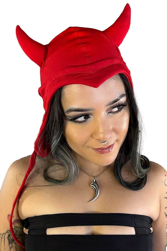 5D x Eyecon Devil Helmet - cotton - Red Baby Terry / One Size