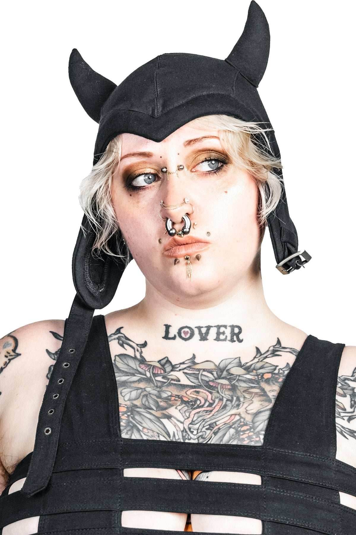 5D x Eyecon Devil Helmet - cotton - Black Baby Terry / One Size