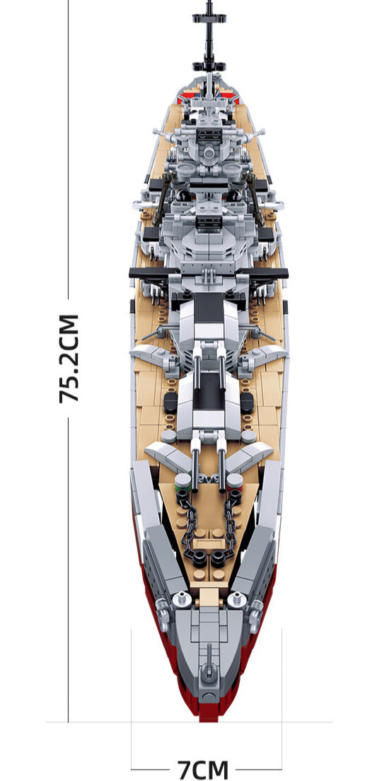 WWII - German Bismark Class Battleship - Legendary Series - Mil-Blox