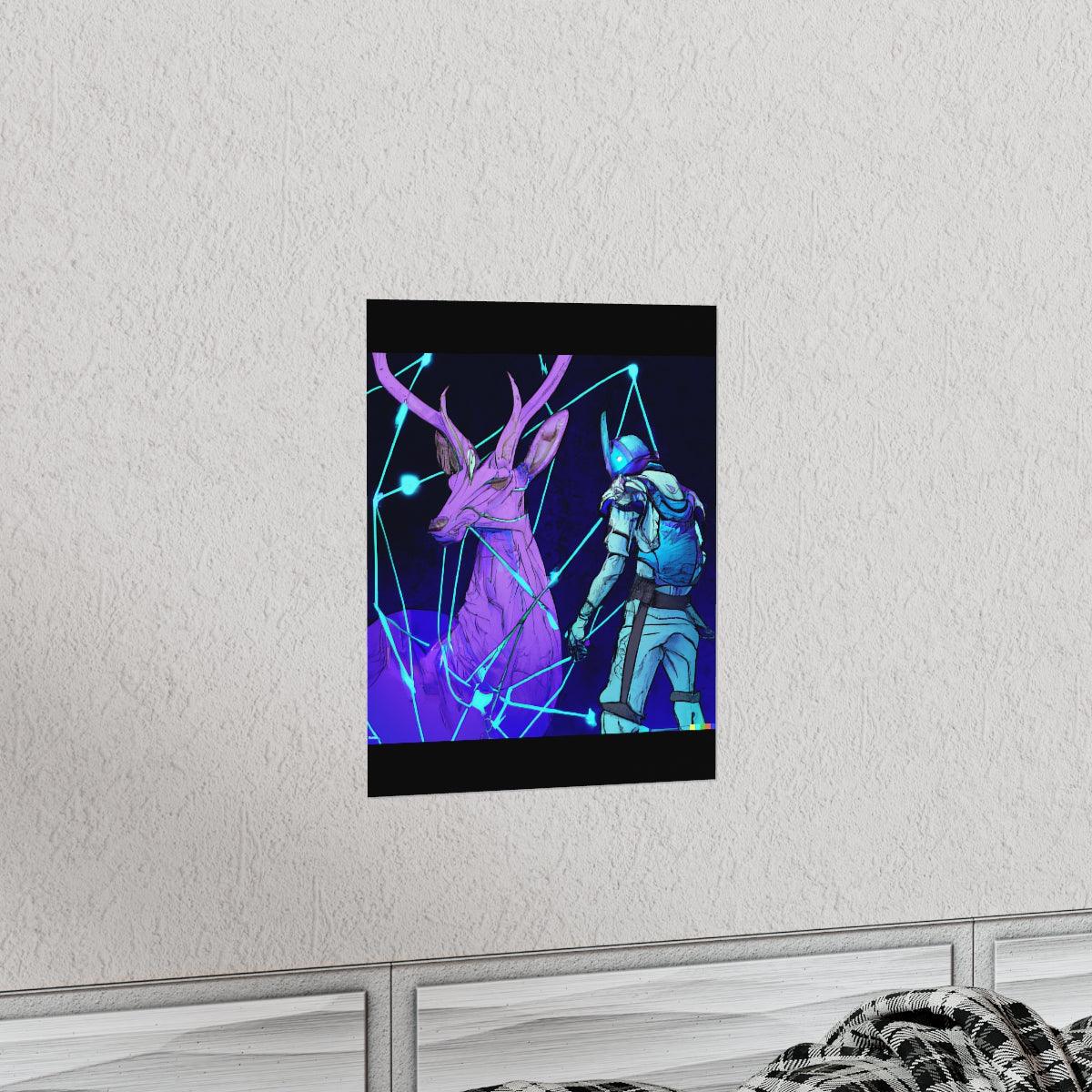 Cyberpunk deer hunting Posters