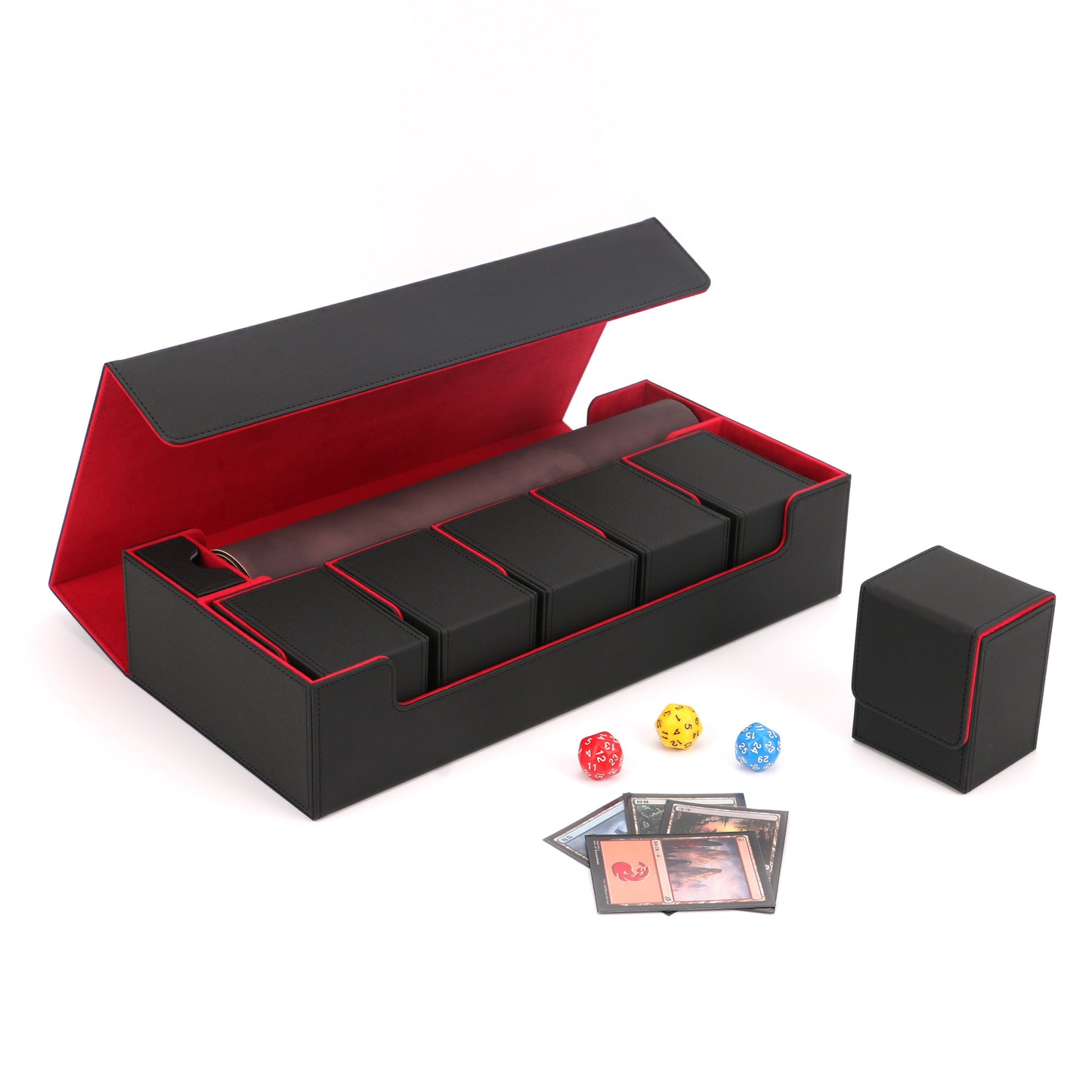 Leather Large Capacity Suction Game Card,Dice Storage Box-DungeonDice1