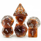 Brown Demon Eye Dragon Eye Dice 7-Dice Set Resin Dungeons and Dragons Dice - 