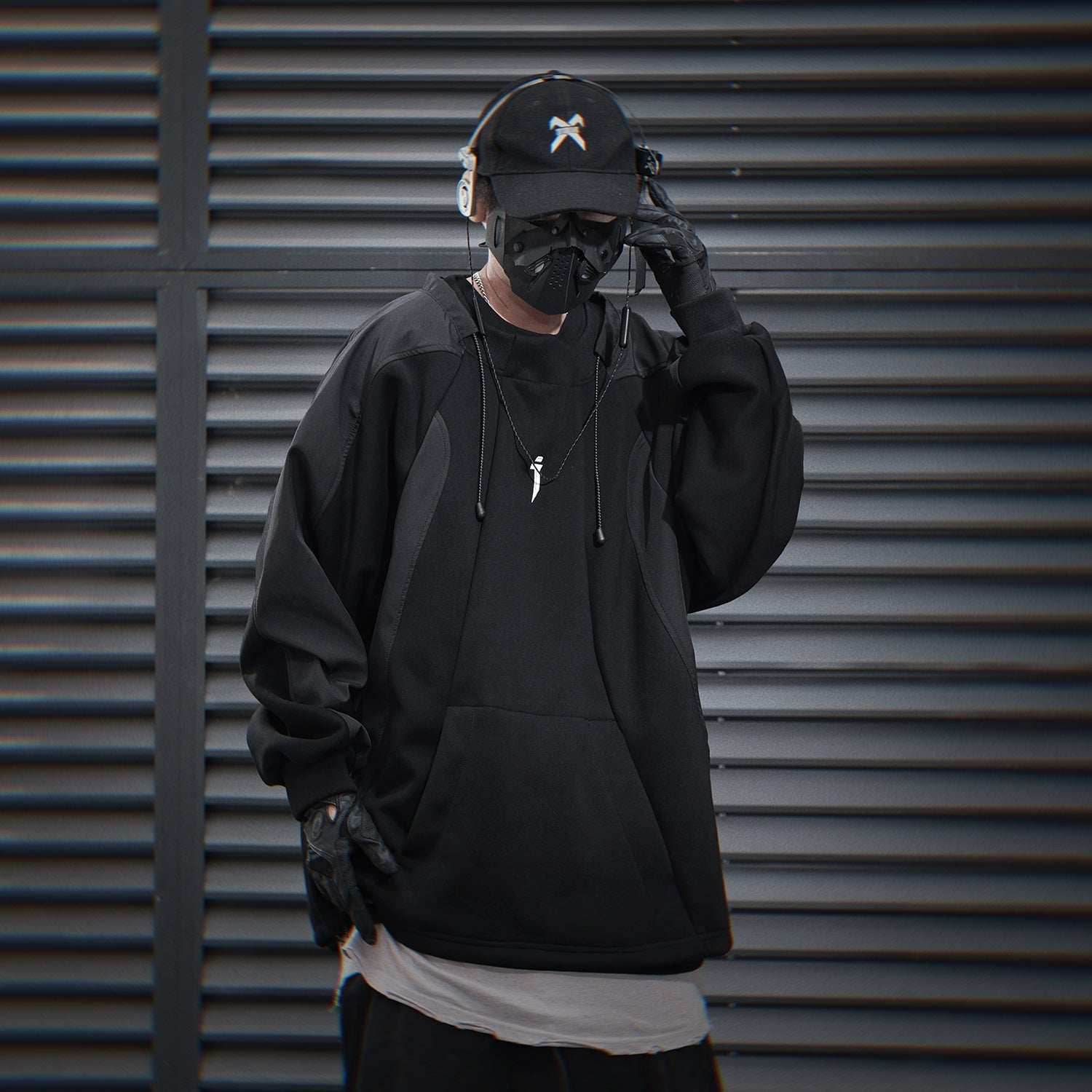 HiH55 Patchwork I-Tech Crewneck - M