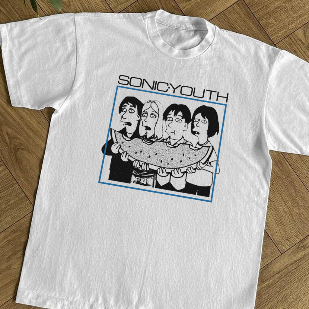 Sonic Youth 'Watermelon' Springfield Vintage White Tee