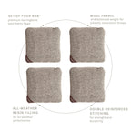 6-in Herringbone Cornhole Bags | Premium All-Weather Collection