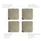 6-in Herringbone Cornhole Bags | Premium All-Weather Collection