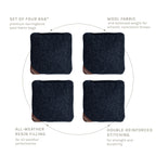 6-in Herringbone Cornhole Bags | Premium All-Weather Collection