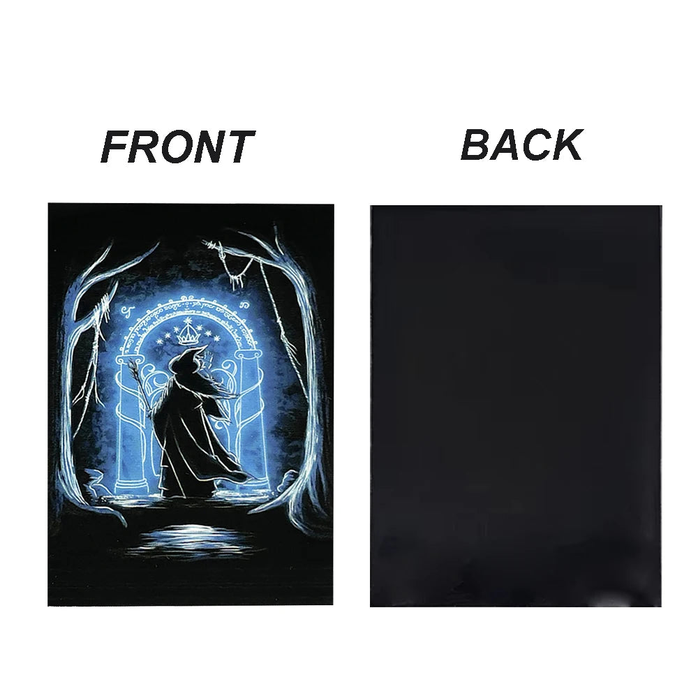 60 PCS 66x91mm Standard Size Card Protector Wizard Card Shield Set Anime Card Sleeves for MTG/PKM/YGO Game Cards