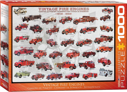 Puzzle: Sea & Land Transportation - Vintage Fire Engines - 