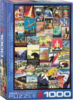 Puzzle: Vintage Art Collages - Travel USA Vintage Posters - 