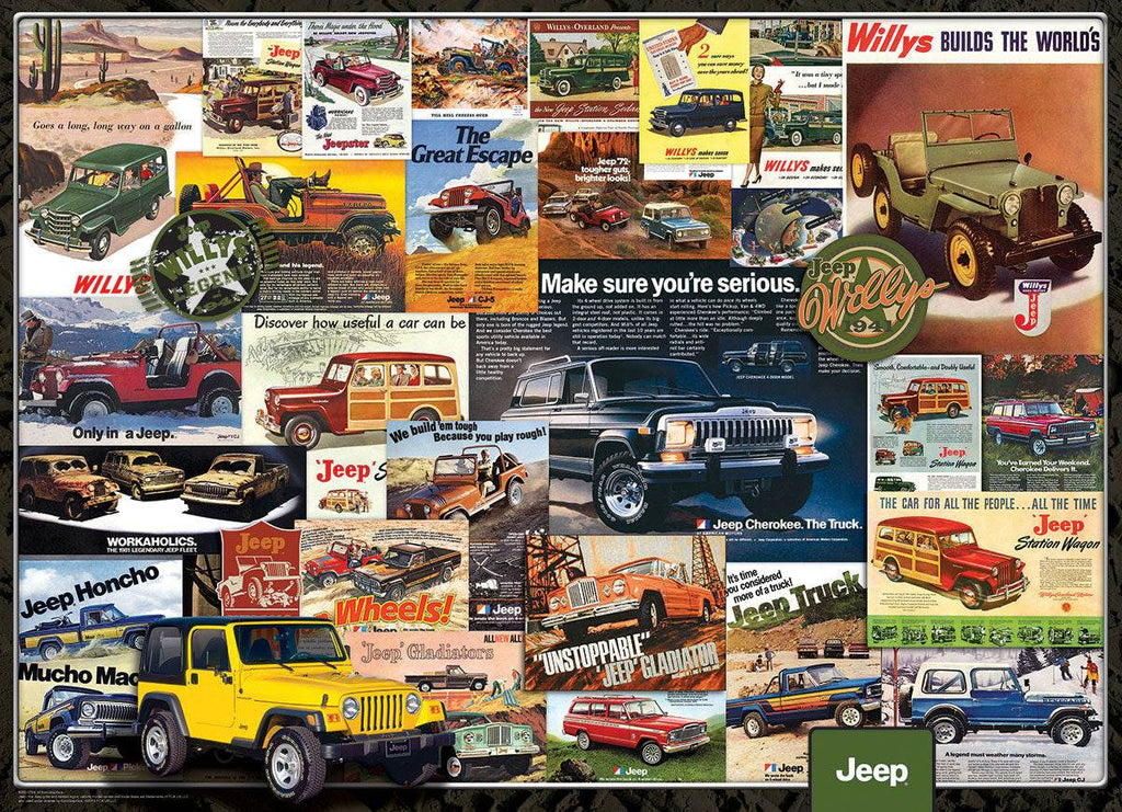 Puzzle: Vintage Car Art - Jeep Advertising Collection - 