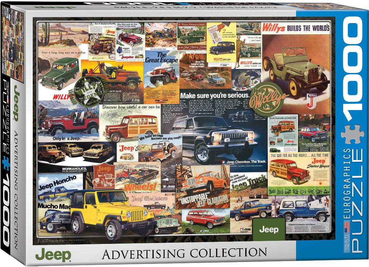 Puzzle: Vintage Car Art - Jeep Advertising Collection - 