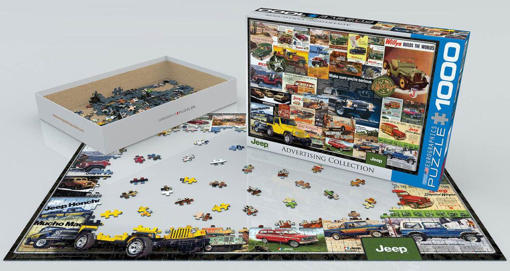 Puzzle: Vintage Car Art - Jeep Advertising Collection - 
