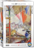 Puzzle: Fine Art Masterpieces - Paris through the Window (Detail) by Marc Chagall - 