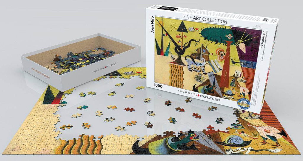 Puzzle: Fine Art Masterpieces - The Tilled Field by Joan Miró - 
