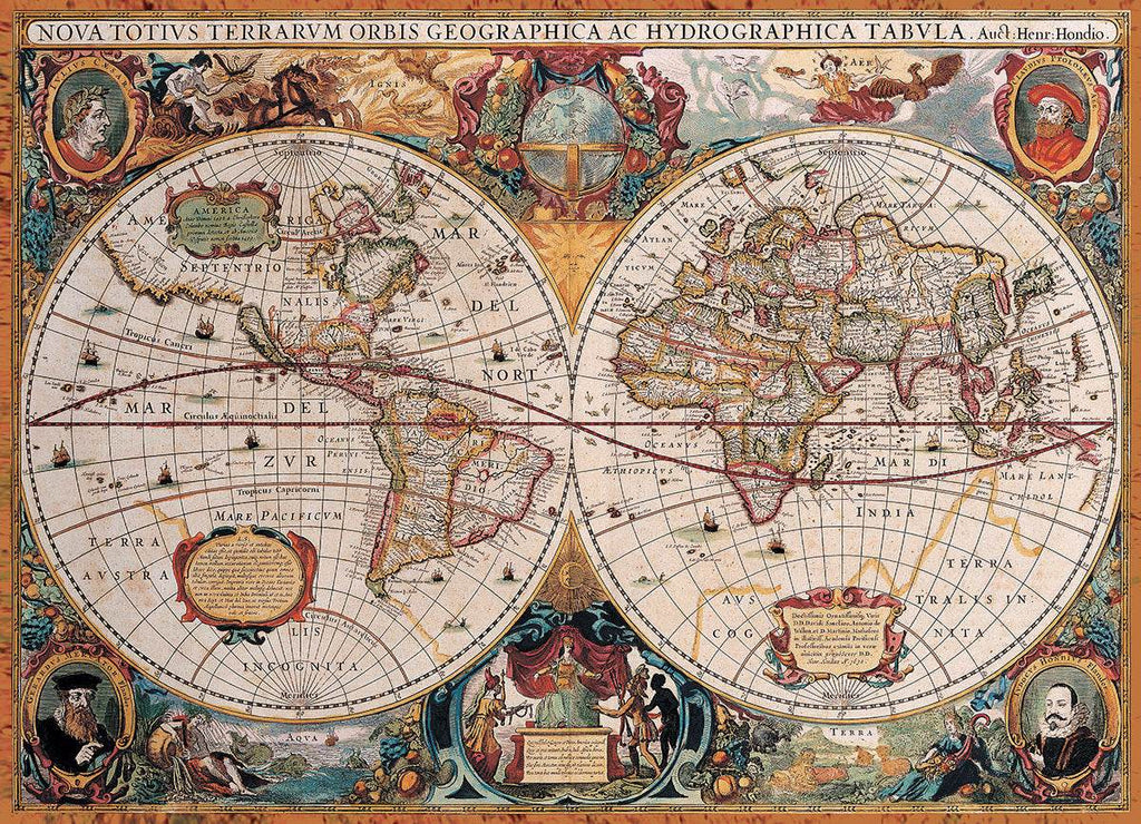 Puzzle: Maps & Flags - Orbis Geographica World Map - 