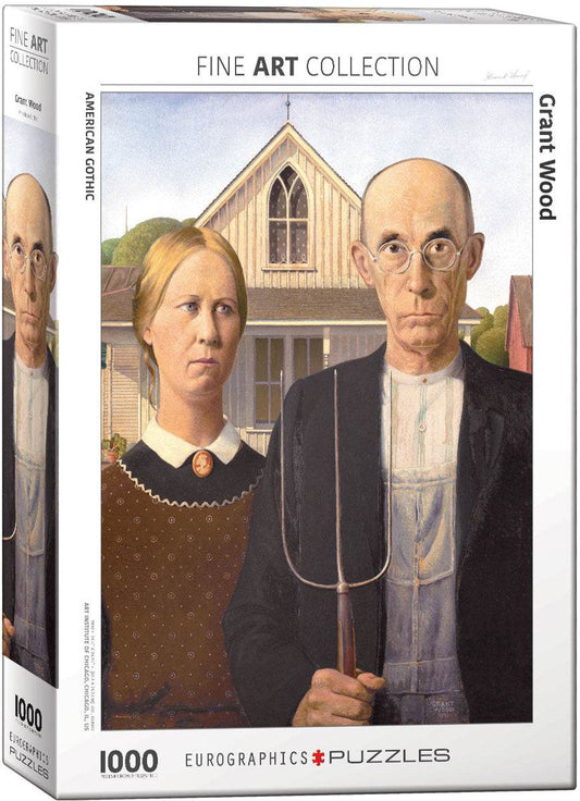 Puzzle: Fine Art Masterpieces - American Gothic by Grant Wood - 