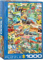 Puzzle: Vintage Art Collages - Vintage Travel Collage - 