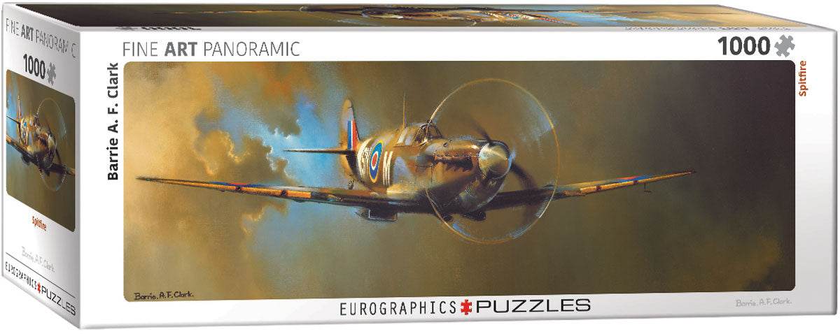 Puzzle: Panoramic Puzzles - Spitfire by Barrie AF Clark - 