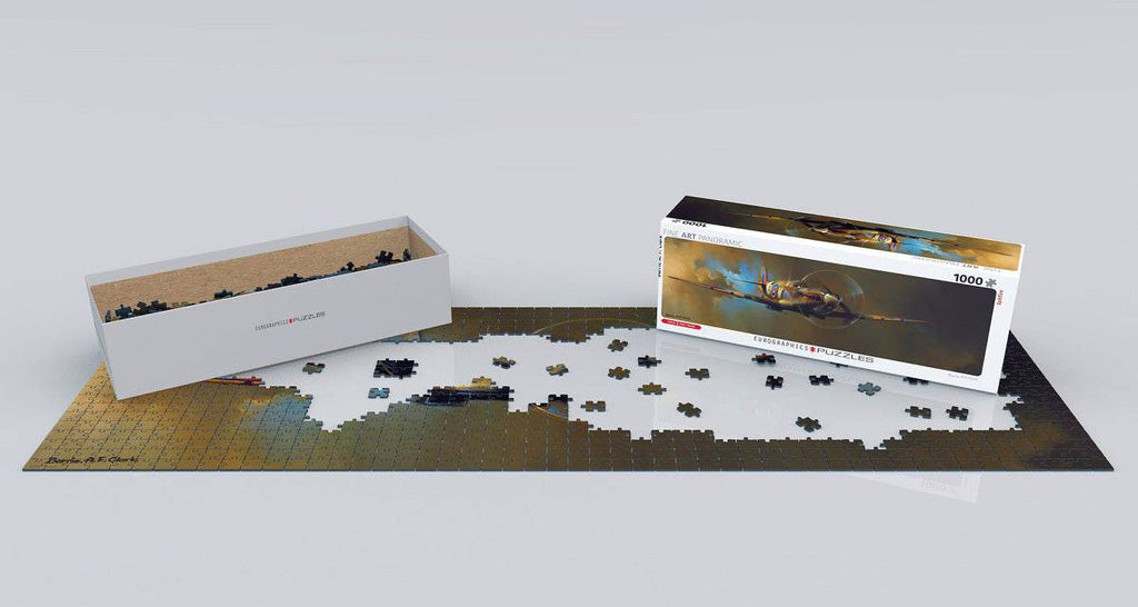 Puzzle: Panoramic Puzzles - Spitfire by Barrie AF Clark - 