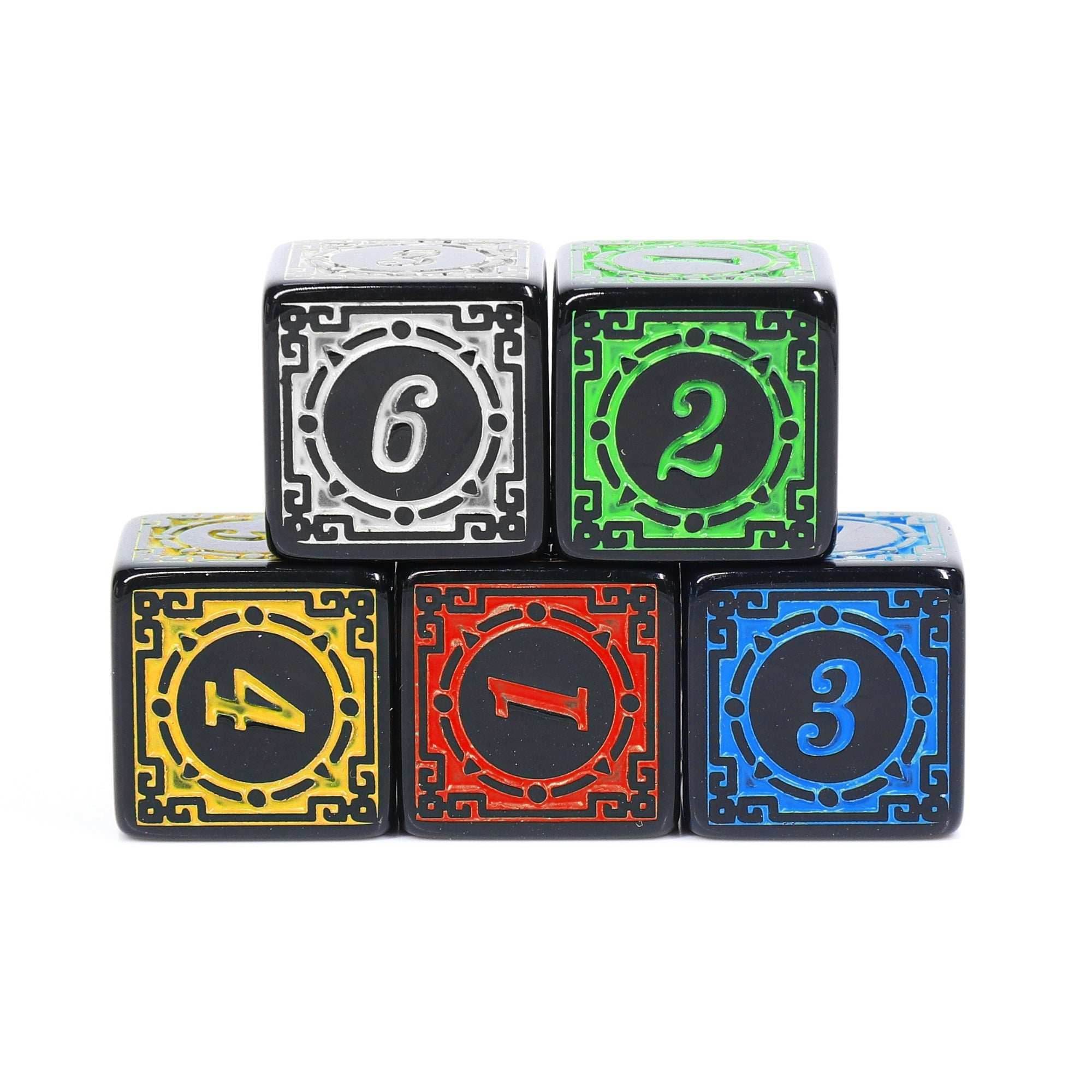 Magic Burst 16mm d6 Number Dice (Various colors) - Red