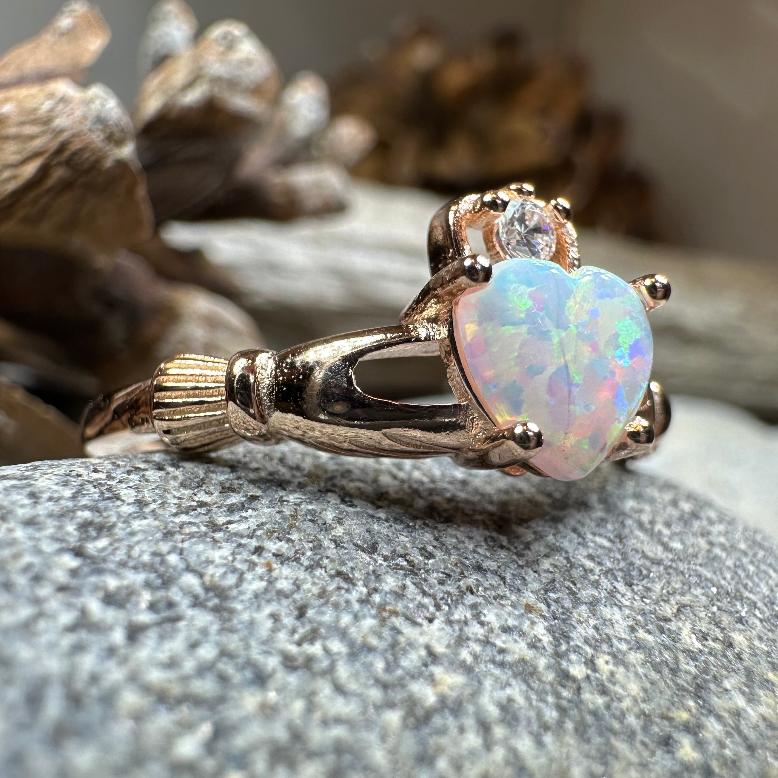 Raynette Claddagh Opal Ring