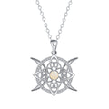 Opal-Encrusted Diamond Celtic Knot Necklace