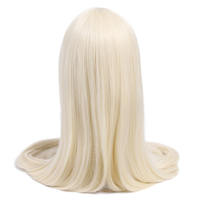 60inch 150cm Long Women Cosplay Wigs 7 Colors Straight Beige Black Blonde Synthetic Hair Perucas Cosplay Wig