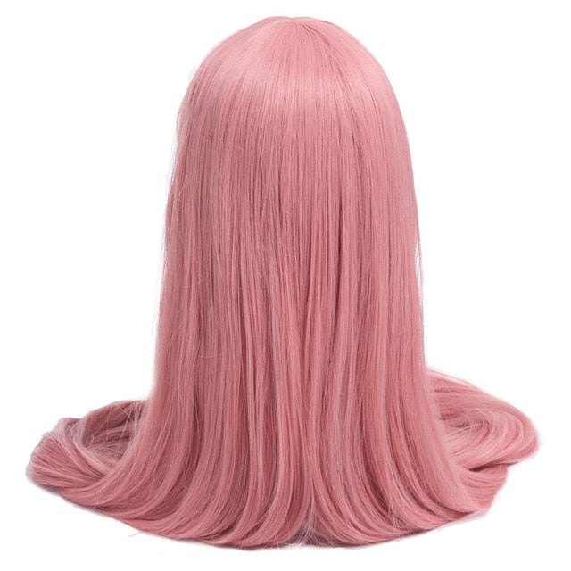 60inch 150cm Long Women Cosplay Wigs 7 Colors Straight Beige Black Blonde Synthetic Hair Perucas Cosplay Wig