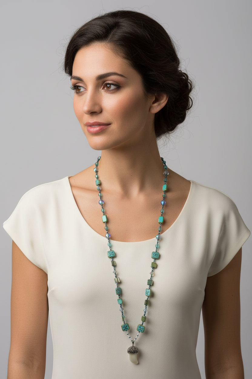 Santorini Breeze Long Necklace