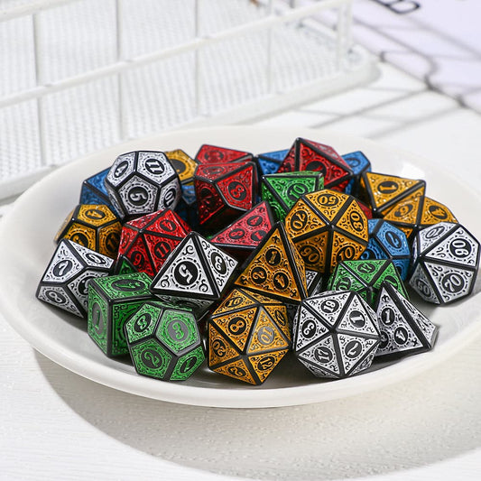 Pattern Multi-faceted Digital Dice Running Group Board Game Accessories Props-DungeonDice1