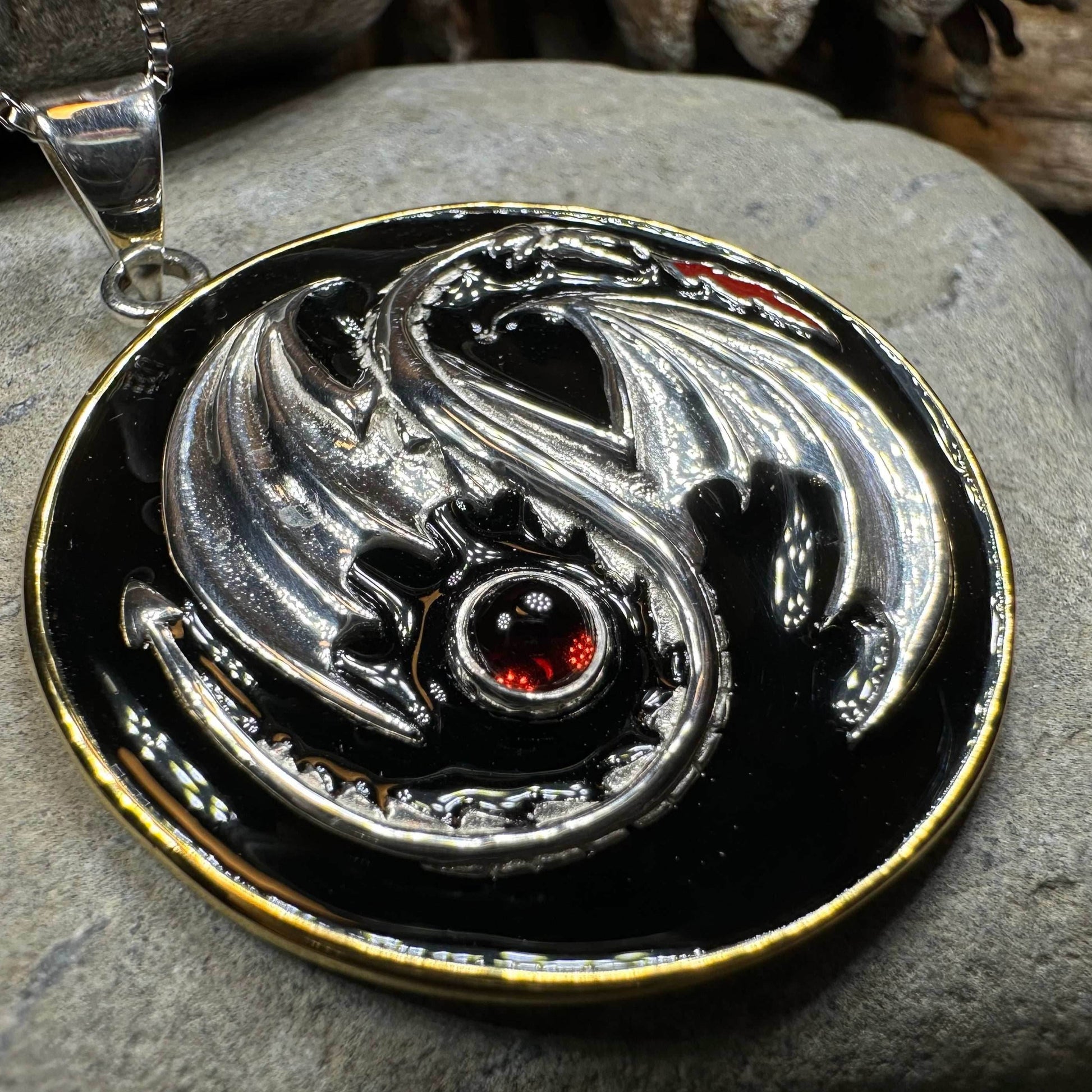 Dragon Yin Yang Necklace - 18
