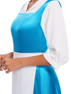 Women's Belle Costume - Blue Maid Dress with Apron and Hair Bow