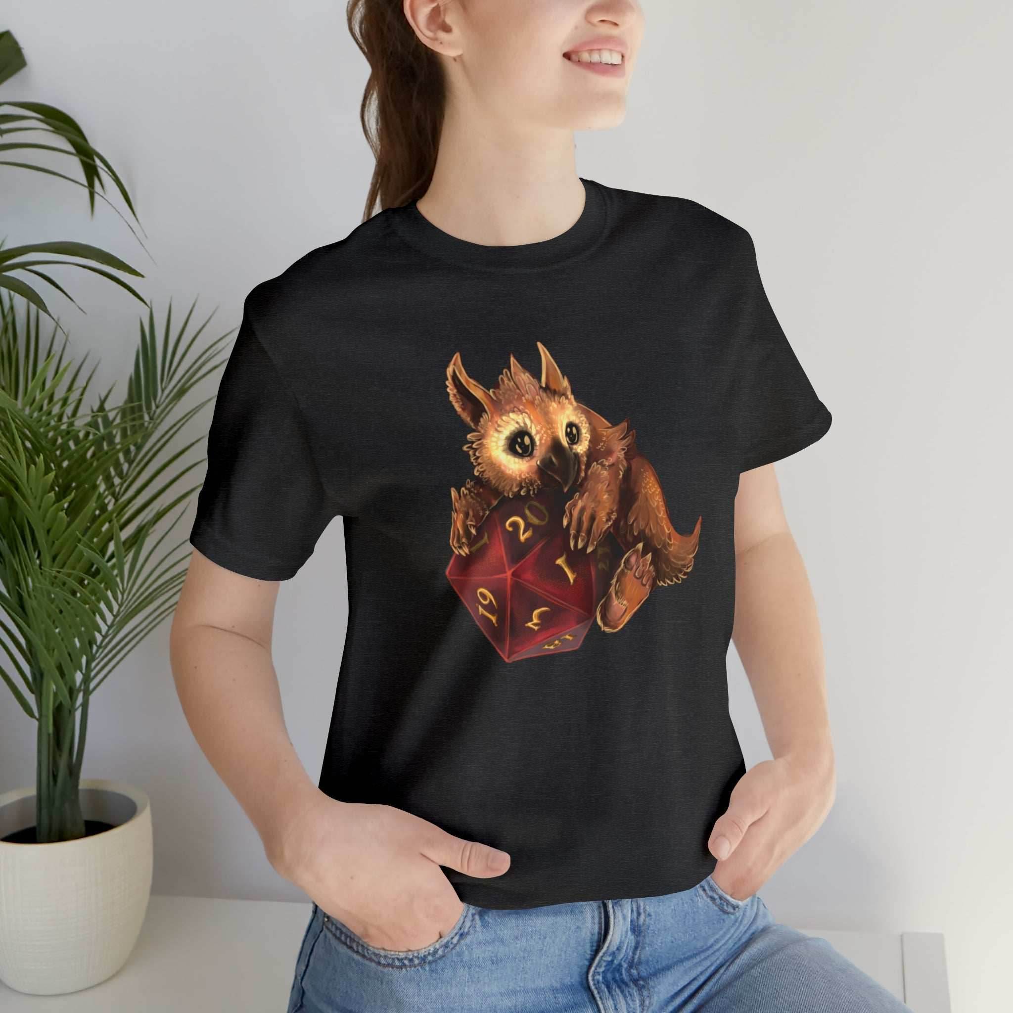 Owliver with High Variance D20 Short Sleeve Tee - Athletic Heather / S