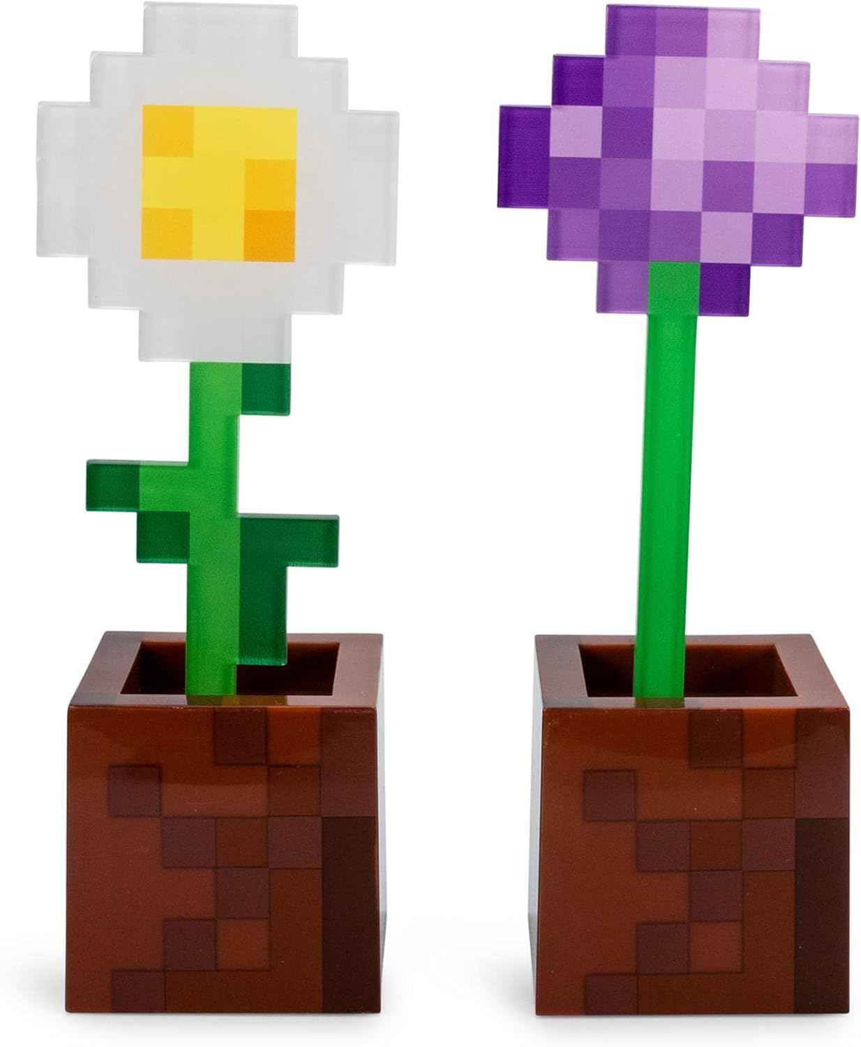 Minecraft Flower Pot Lights – Daisy & Allium LED Mood Lights for Gaming Room Decor - 
