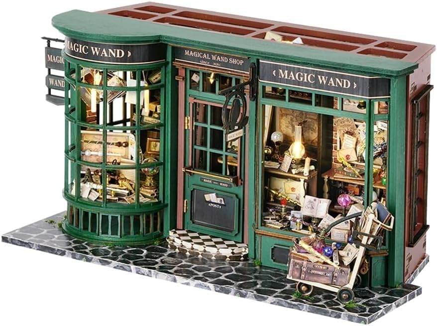 Miniature Wizardi Roombox Kit - Magical Wand Shop Dollhouse Kit - 