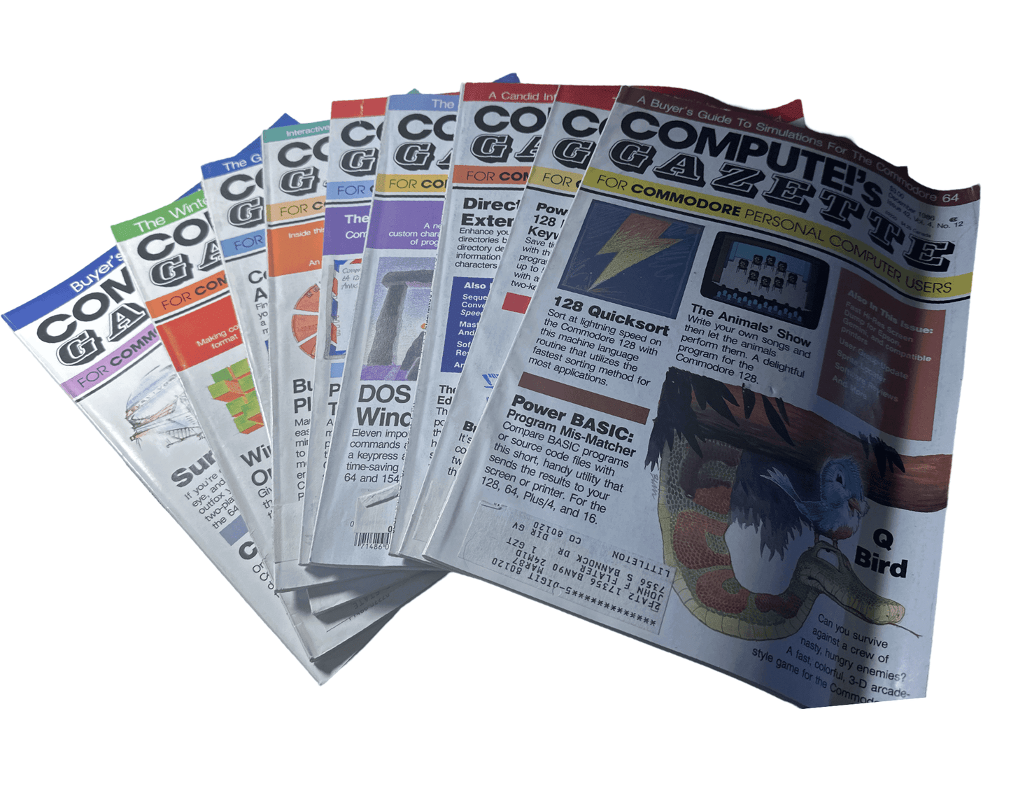 Compute's Gazette 1986 Back Issue(s) C64 C128 VIC-20 Commodore 64 Magazine - 9 Issues (March 1986 - May 1986 & July 1986 - December 1969) Missing 3 Issues