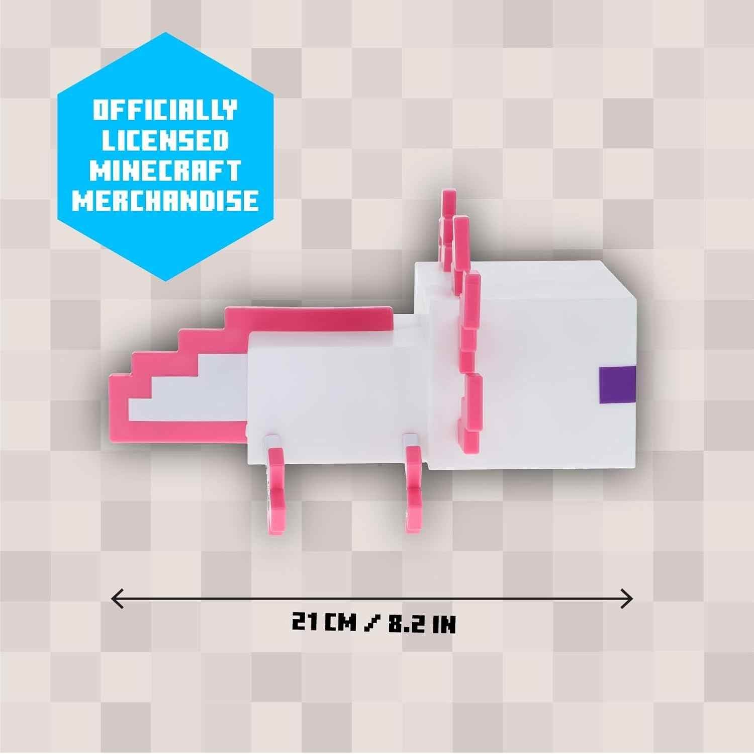 Minecraft Axolotl Light - Color Changing LED Night Lamp for Gaming Desk - 
