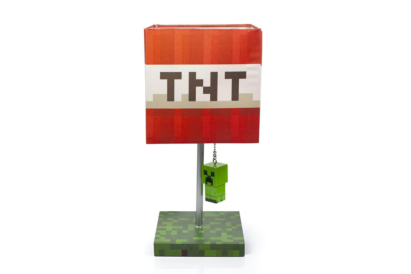Minecraft TNT Desk Lamp – 14-Inch LED Block with 3D Creeper Puller Light - 