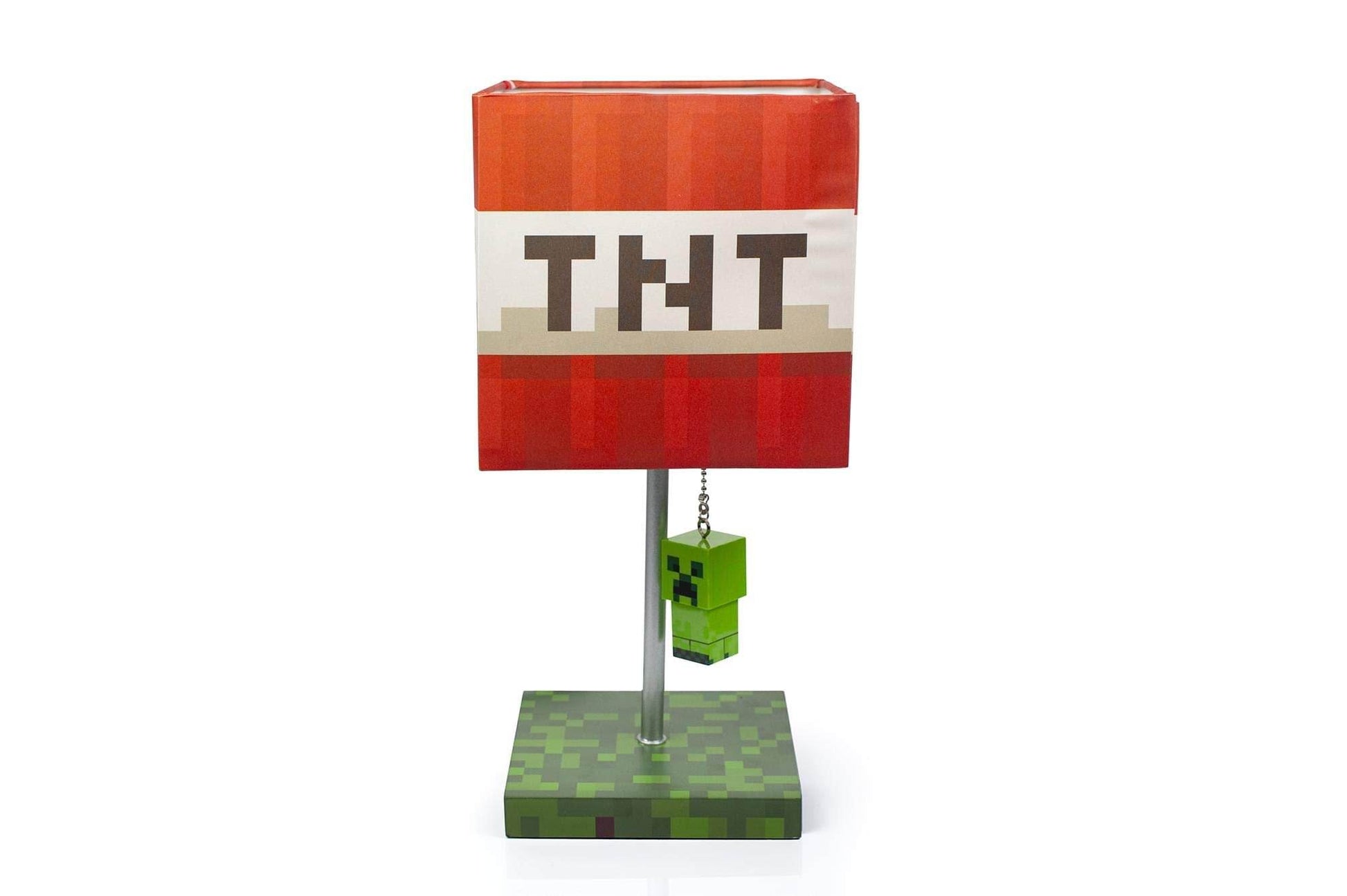 Minecraft TNT Desk Lamp – 14-Inch LED Block with 3D Creeper Puller Light - 
