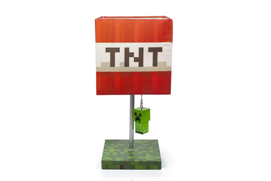 Minecraft TNT Desk Lamp – 14-Inch LED Block with 3D Creeper Puller Light - 