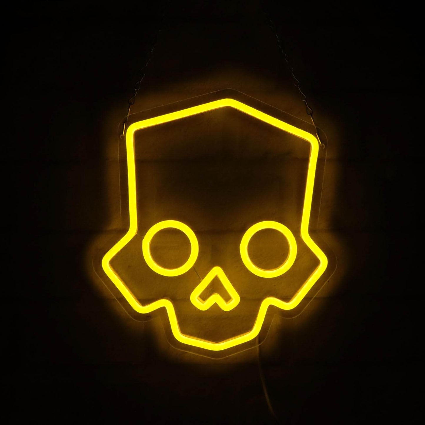 Skull Neon Sign – Yellow LED Neon Lights for Game Room Decor & Man Cave Lighting - Yellow,Hero Diver
