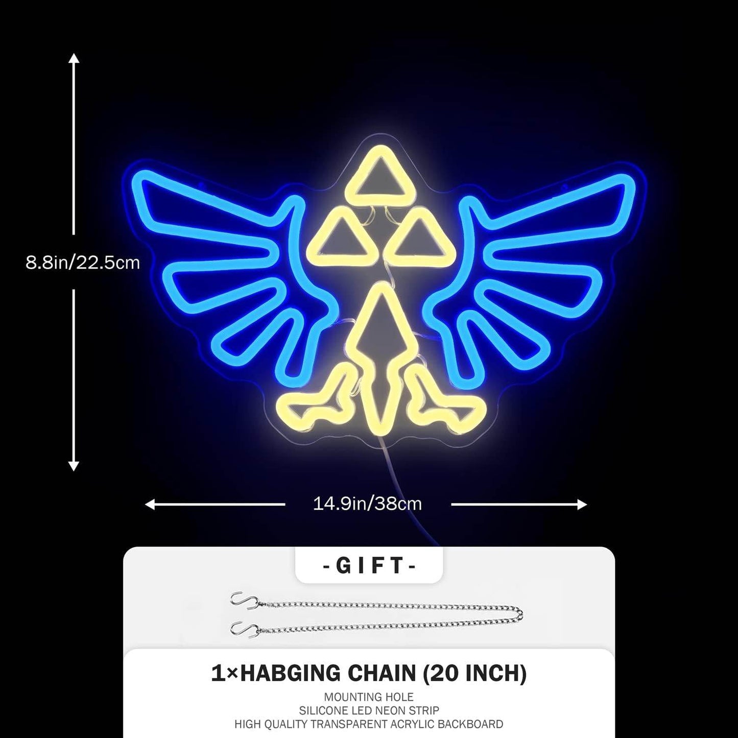 Gaming Neon Sign – LED Glow Sign for Gamer Room Lighting | Dimmable Acrylic Neon Wall Light - 